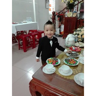 Bộ vest bé trai màu đen