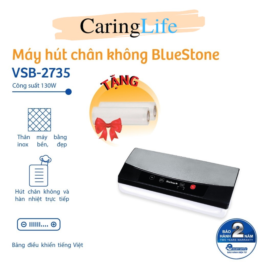 Máy hút chân không Bluestone VSB-2735 tặng 1 cuộn túi hút - Bảo hành 2 năm