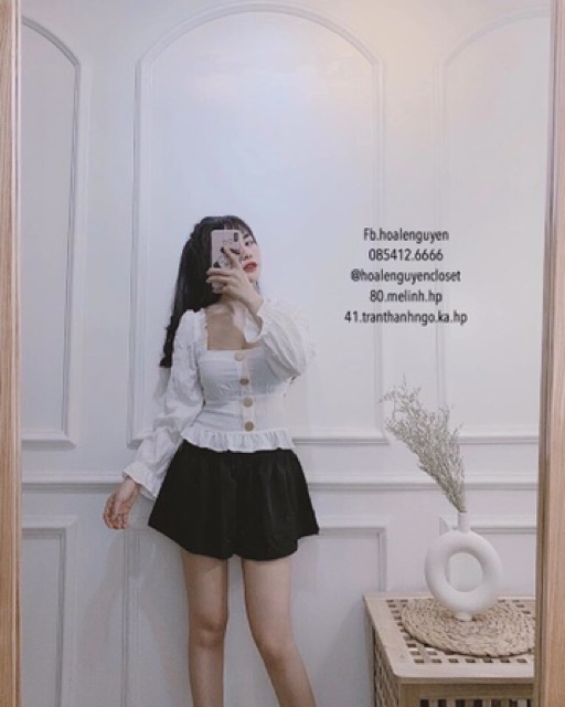 Áo nhăn bồng tay hàng đẹp Quảng Châu