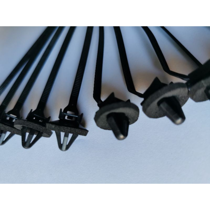 Dây rút ghim nhựa, dây thít chuyên dùng cho ô tô 10 cái . 5mm×170mm lỗ tròn 7mm có đệm chống rung