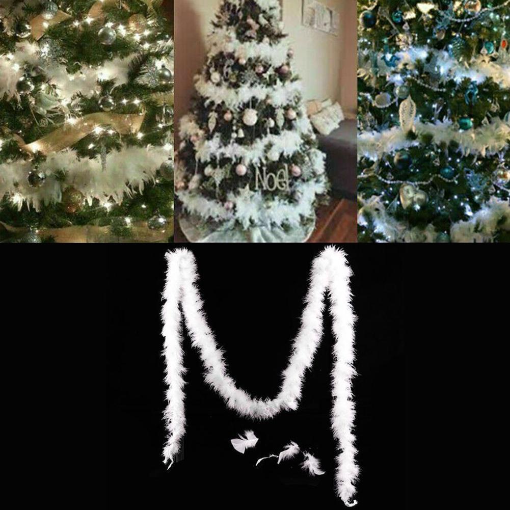 Dây Ruy Băng Lông Vũ Trắng Dài 2M O7H3 Trang Trí Giáng Sinh