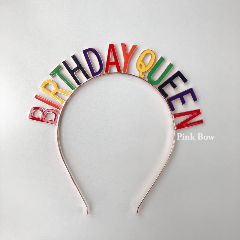 Cài tóc sinh nhật có chữ Happy Birthday bằng kim loại đủ màu Hàn Quốc