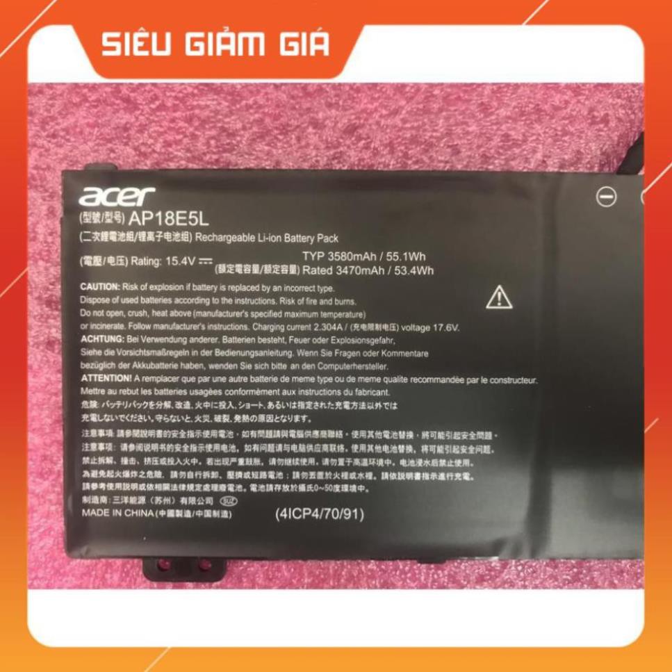 ⚡️[Pin zin] Pin Laptop Acer Predator Helios 300 AP18E5L AP18E7M PH315 Original