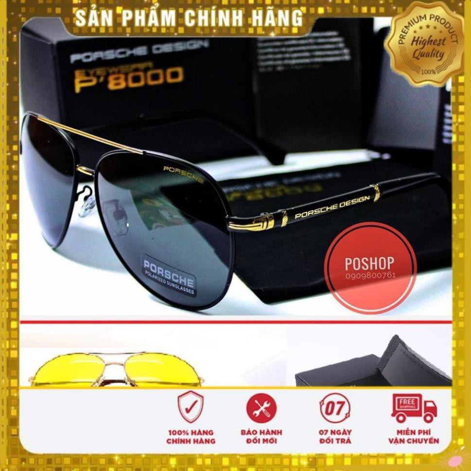 [KM 50%]MẮT KÍNH NAM P8738 Cao Cấp chống UV400 TRÒNG POLARIZED HOT TREND TẶNG KÍNH ĐI ĐÊM .