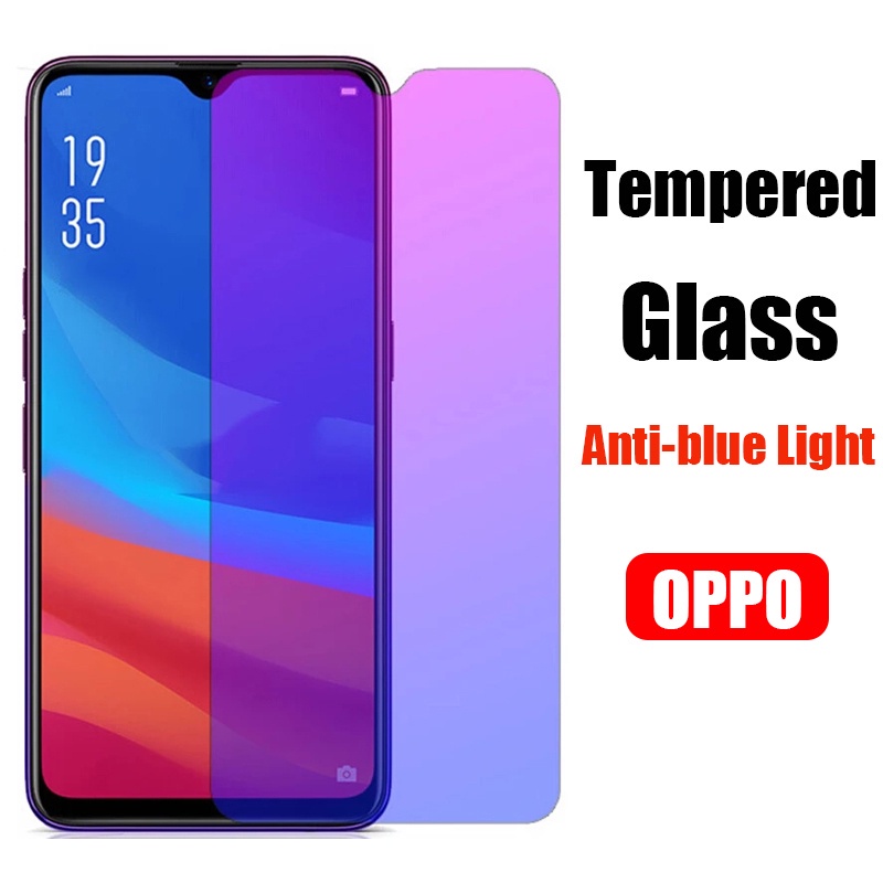 Kính Cường Lực Chống Ánh Sáng Xanh cho OPPO Reno 6 6z 5 4 SE 4Z 4G Lite 3 Pro 2Z 2F 2 10x Zoom F11 F9 R17 R9s Plus 4G 5G