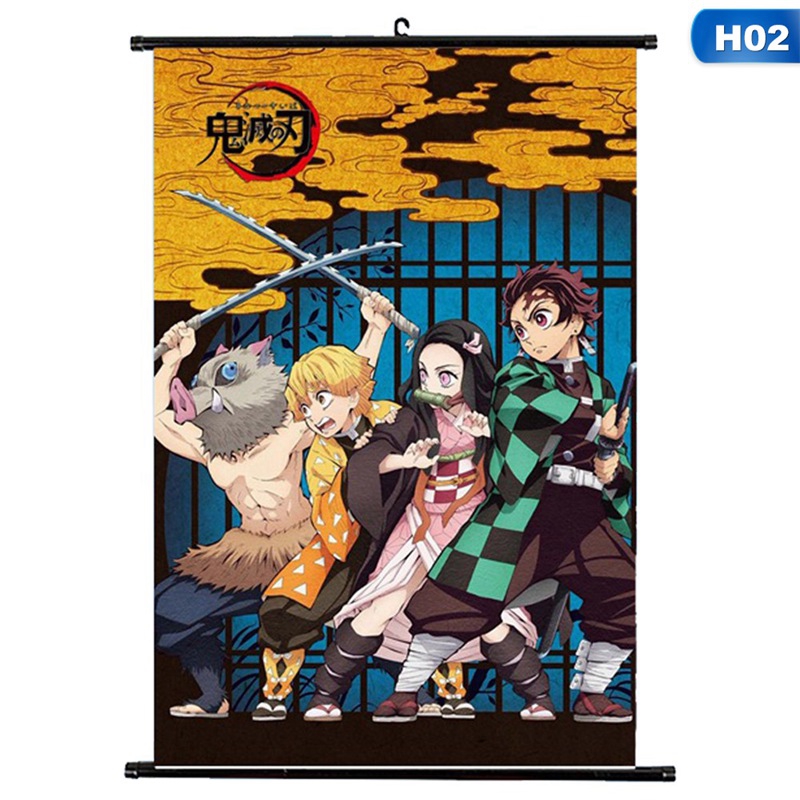 Tranh treo poster hoạt hình anime Nhật Bản demon slayer kimetsu No yaiba polypropylene