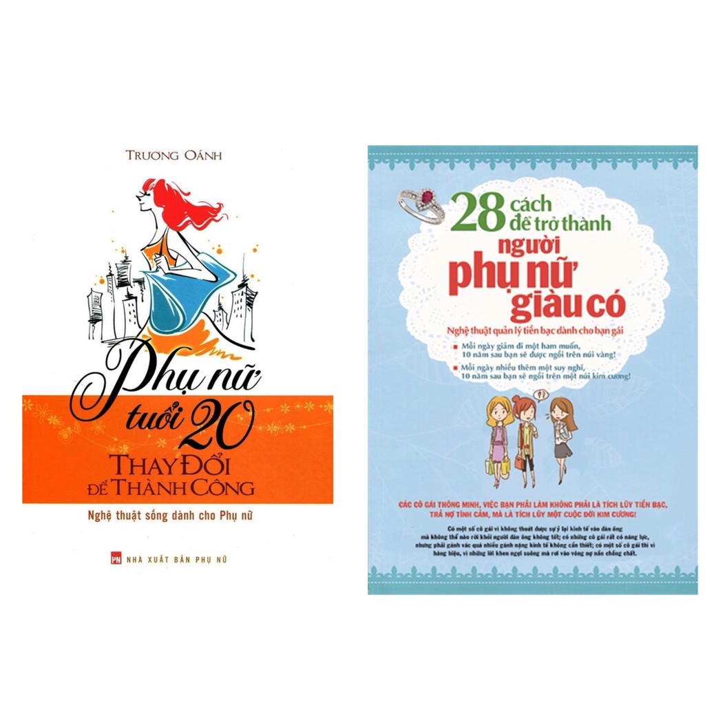 Sách Combo Phụ Nữ Tuổi 20 Thay Đổi Để Thành Công + 28 Cách Để Trở Thành Người Phụ Nữ Giàu Có + Tặng sổ tay