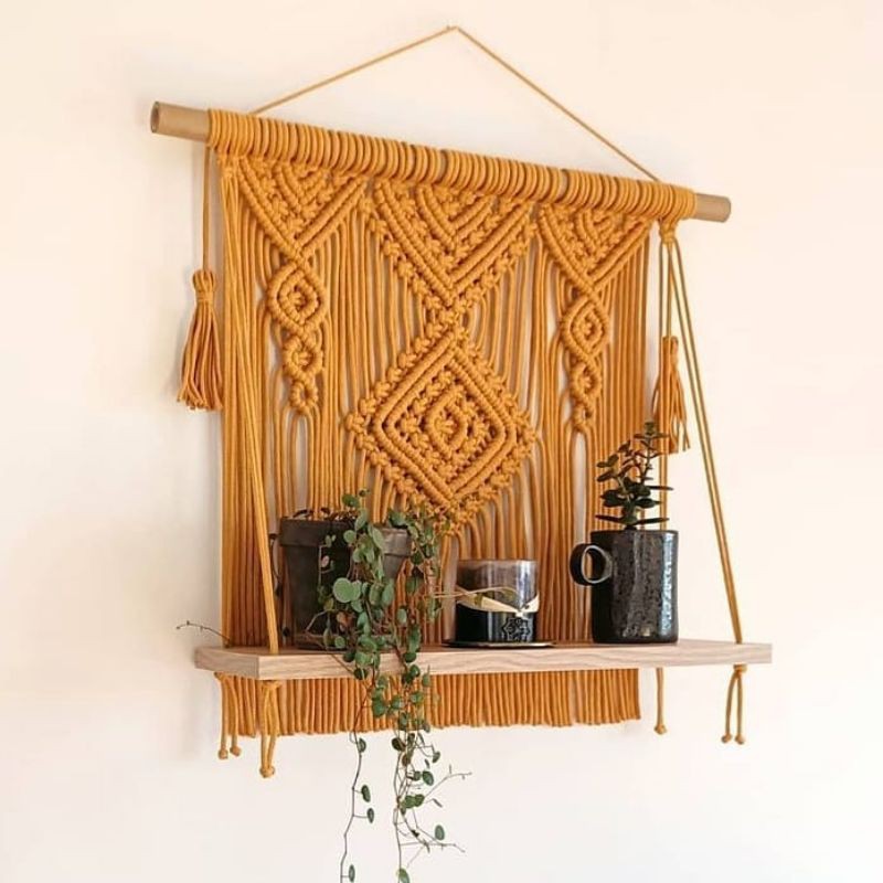Kệ trang trí Macrame