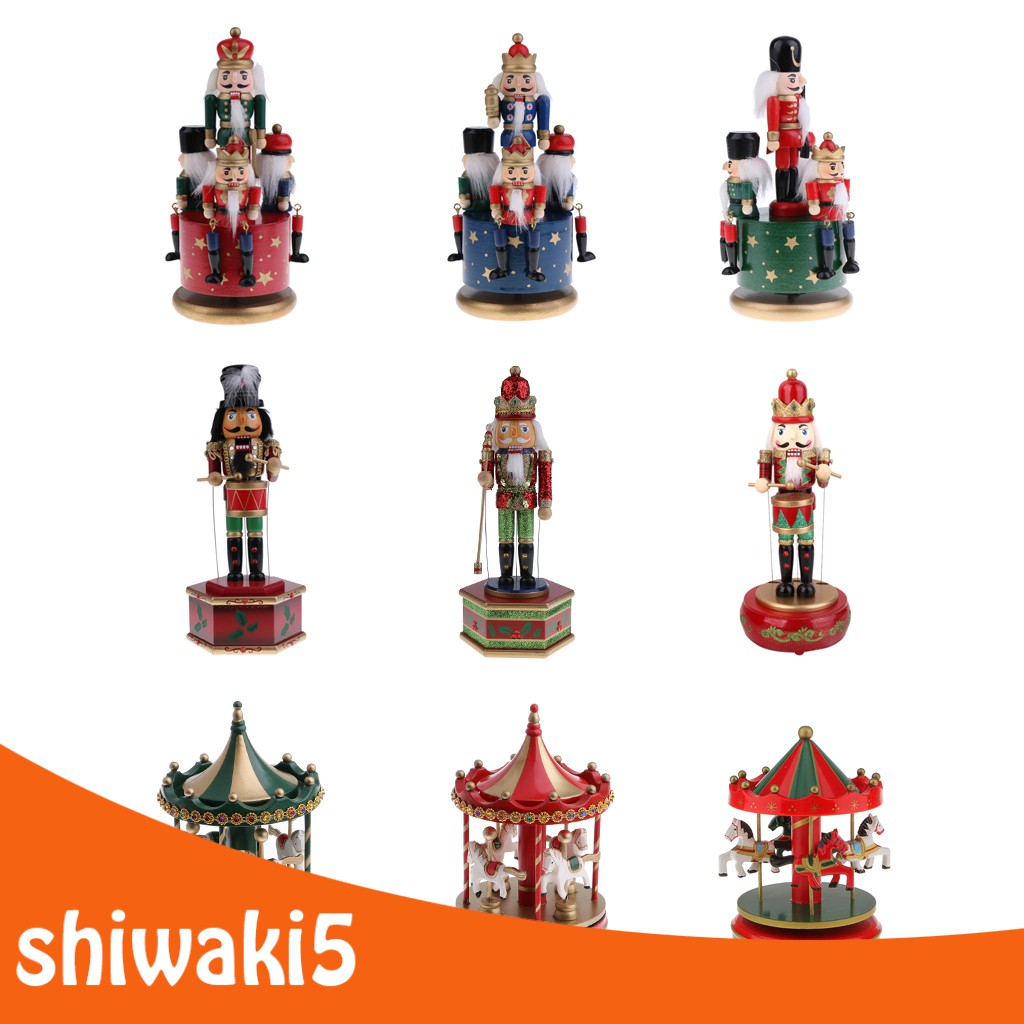 Set 4 Hộp Nhạc Gỗ Hình Chú Lính Chì Đáng Yêu