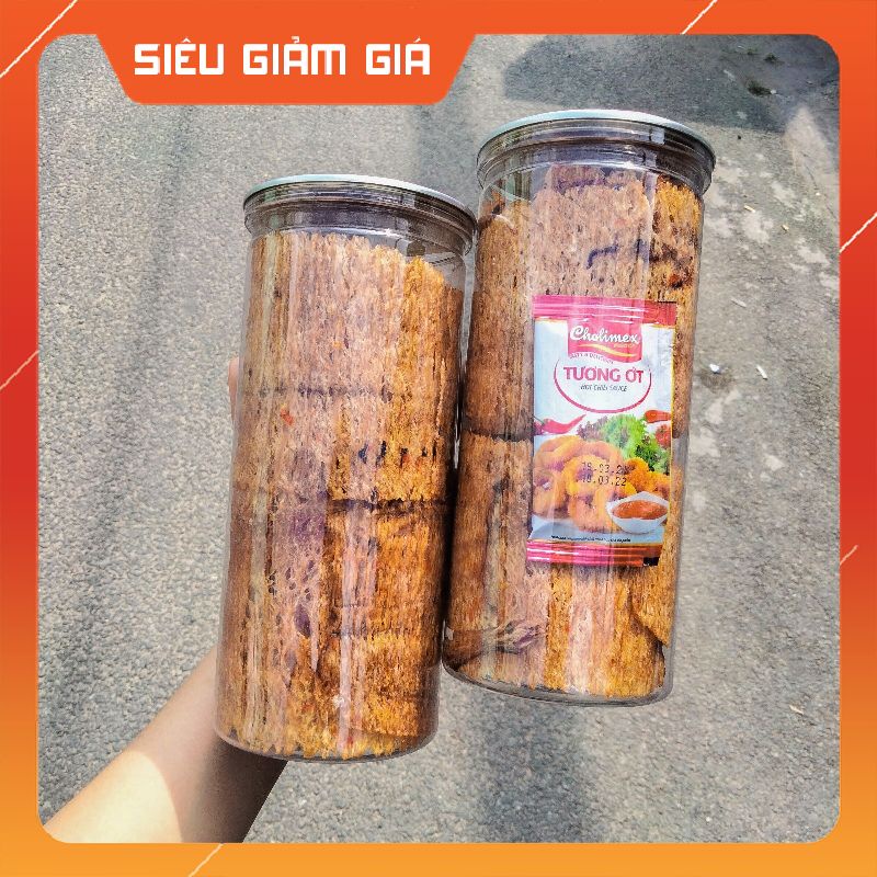 Mực Cán Nguyên Con Tẩm Gia Vị HÌNH THẬT 100% Lon Pet 200gr