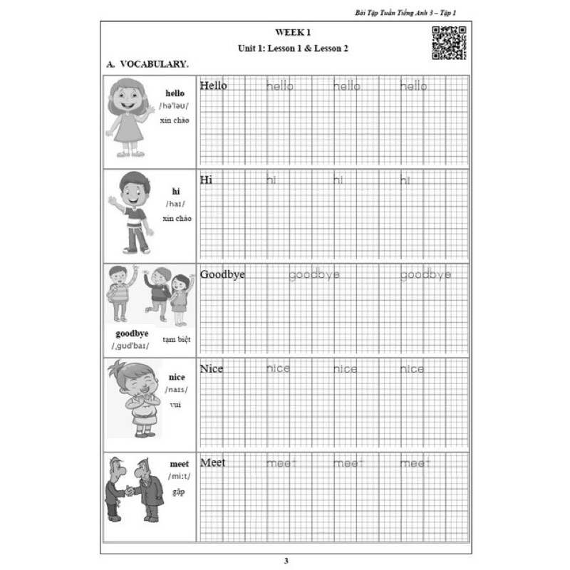 Sách - Bài Tập Tuần Tiếng Anh 3 - Tập 1 (1 cuốn)