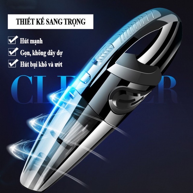 Máy Hút Bụi Cầm Tay Mini Không Dây Pin Sạc 120W Hút Bụi Oto Phiên Bản Mới Nhất 2020 Cáp Sạc USB Tiện Lợi Cho Xe Hơi | BigBuy360 - bigbuy360.vn