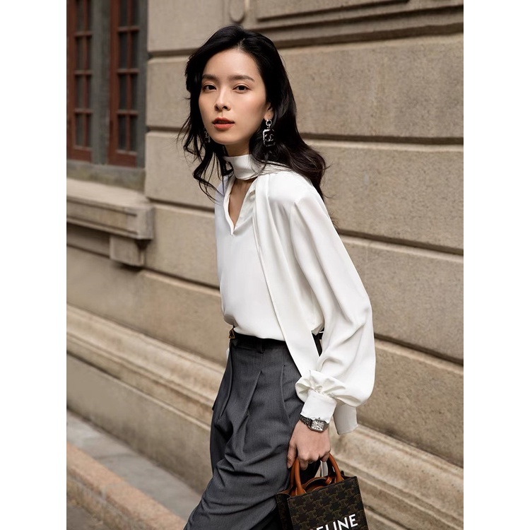 Áo sơ mi tay dài ALENA Fashion áo sơ mi nữ tay bồng sơ mi thiết kế lụa Hàn công sở phong cách tiểu thư sang chảnh SM003