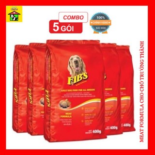 [Mới💯] Combo 5 Gói Thức Ăn Chó Mèo Trưởng Thành Ganador Fib's Adult Meat Formula 400gram/ gói
