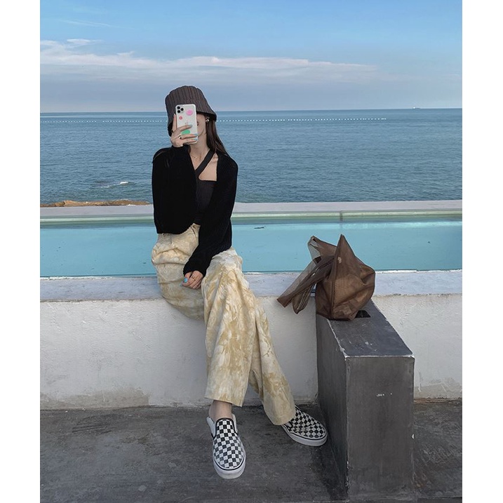 Áo khoác cardigan len nữ dệt kim, Dáng Crotop Mix Quần Jeans, Chân Váy Hợp Thời Trang | BigBuy360 - bigbuy360.vn