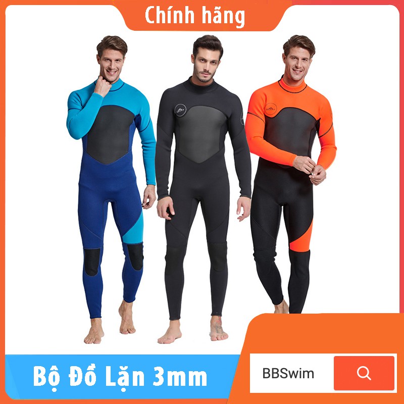 Bộ đồ lặn biển chính hãng Sbart giữ nhiệt giữ ấm bơi trời lạnh độ dày 3mm