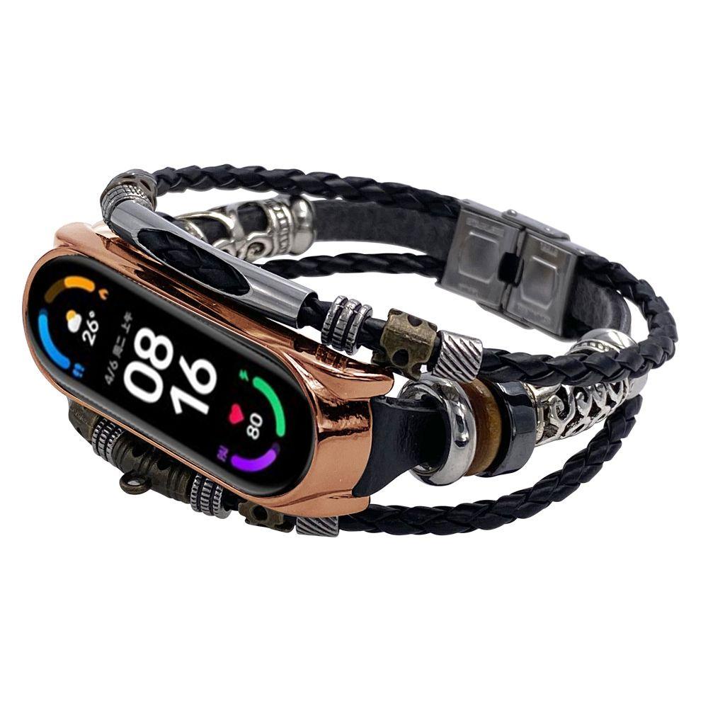 Dây Đeo Bằng Da Thật Cho Đồng Hồ Thông Minh Xiaomi Mi Band 6 5