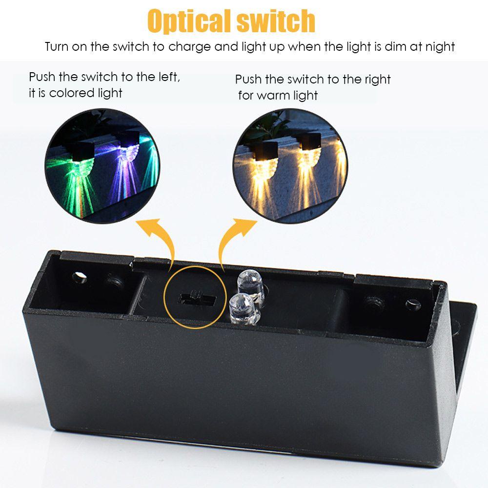 GOGOUP Đèn LED Năng Lượng Mặt Trời Chống Thấm Nước Chiếu Sáng Cầu Thang Ngoài Trời