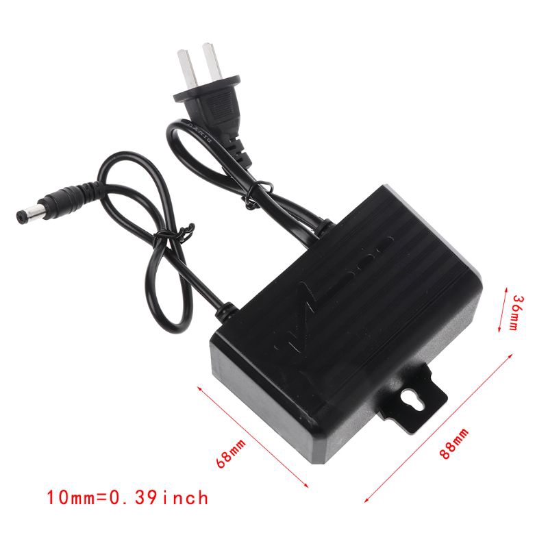 Adapter sạc 12V 2A phích cắm EU US kháng nước cho camera an ninh CCTV CCD