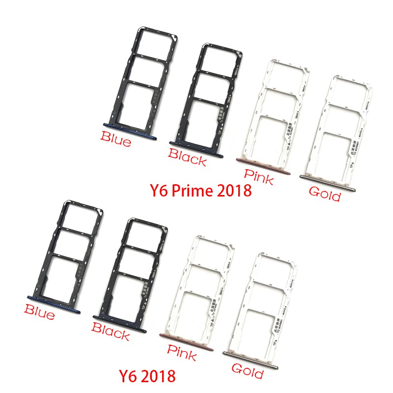 Micro Nano Sim Card Holder Tray Slot Holder Adapter Socket For Huawei Y6 Y7 Prime Y9 2018