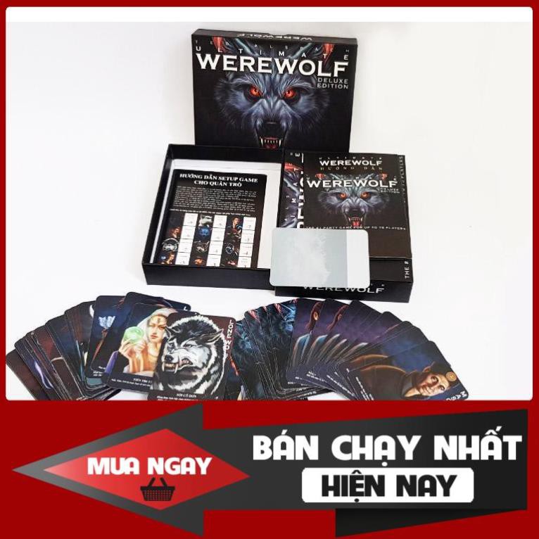 Bộ bài Ma sói 78 thẻ Việt hóa bản mới game nhập vai, Werewolf Ultimate Deluxe Tiếng Việt Boardgame Mới [GIÁ RẺ VÔ ĐỊCH]