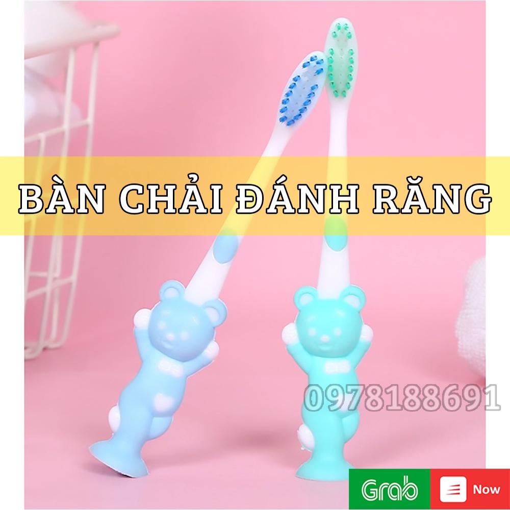 SET 4 Bàn Chải Đánh Răng Trẻ Em Có Chân Đứng Lông Mềm