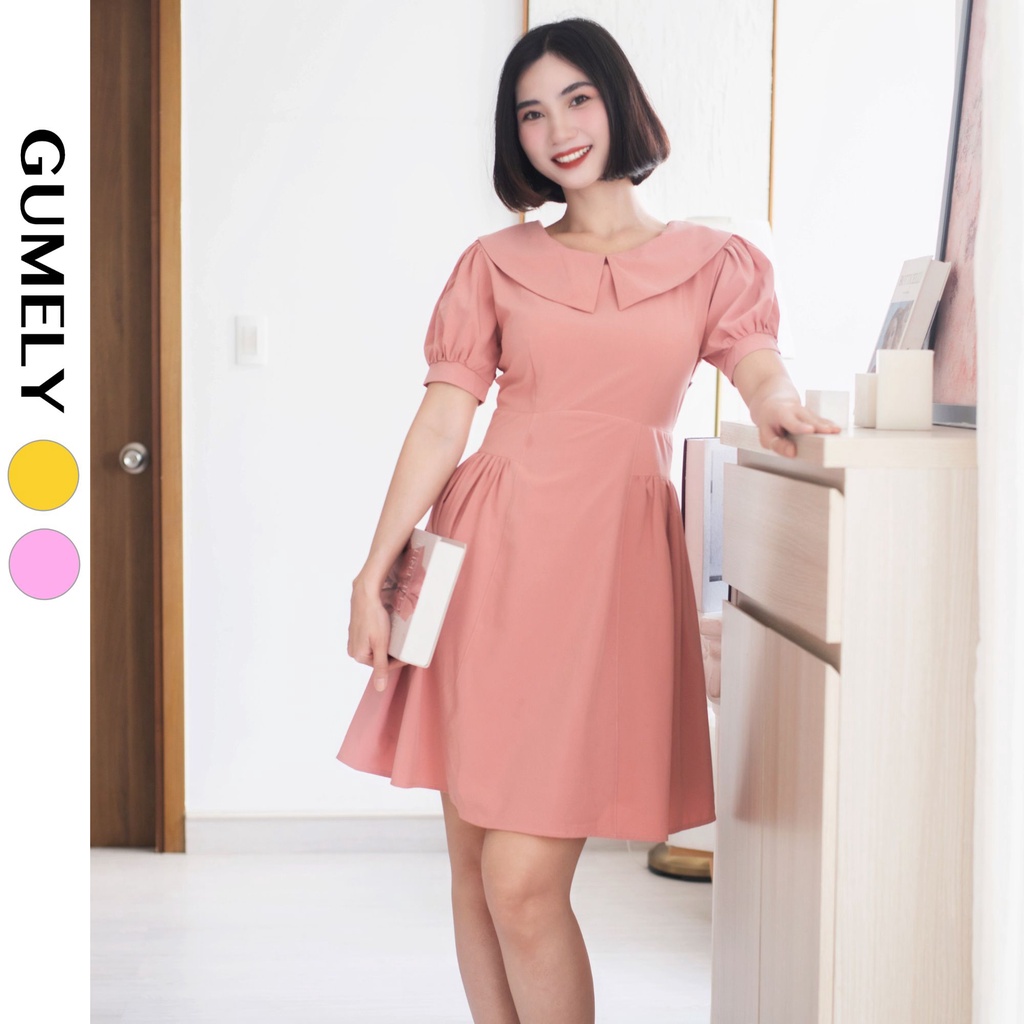Đầm nữ dáng xoè đẹp tay bồng thời trang nữ thiết kế Vianh Store dễ thương đi làm dạo phố dự tiệc V6060