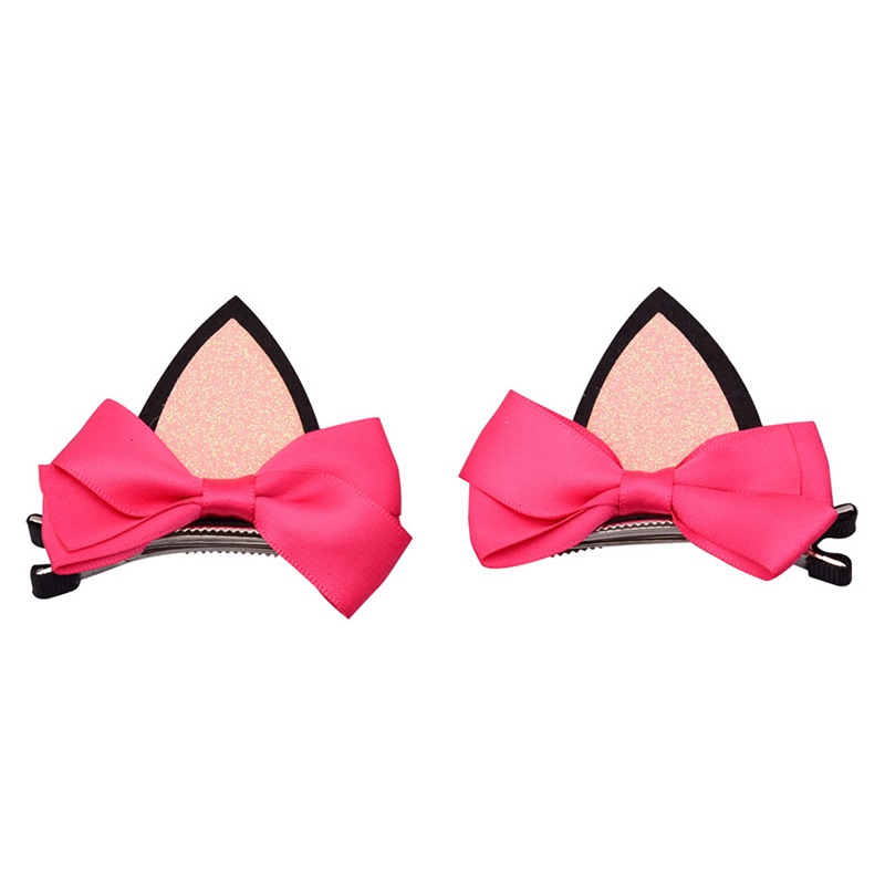 Set 2 Kẹp Tóc Nơ Dễ Thương Cho Bé Gái