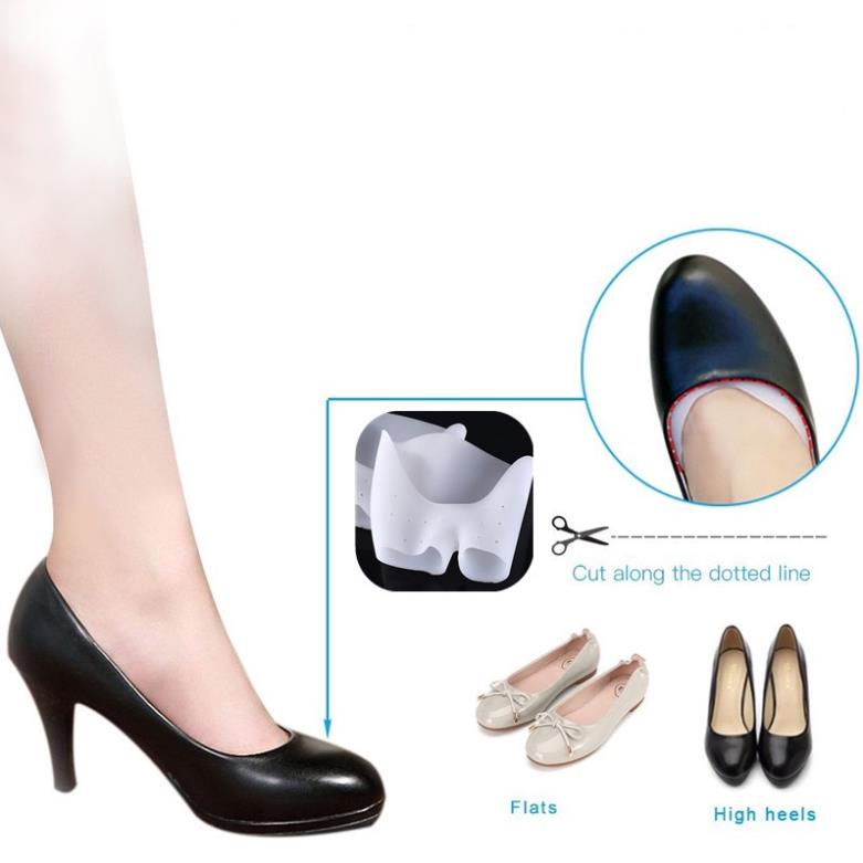 Miếng Đệm Mũi Giày Êm Chân Silicon Cho Giày Búp Bê, Thể Thao, cao gót cho nam nữ (1 Cặp)