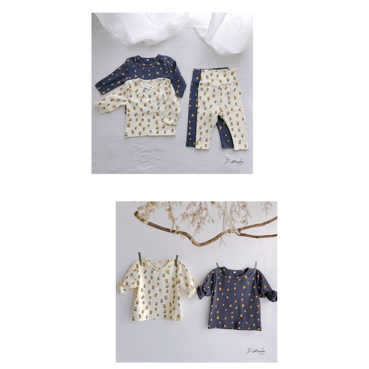 Bộ Đồ Ngủ Vải cotton Lưng Cao Giữ Ấm Tốt Thời Trang Cho Bé Từ 0-4 Tuổi