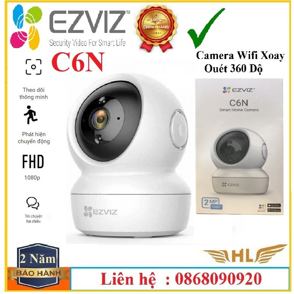 Camera Wifi Ezviz C6W Siêu Nét 4Mp 1440p 2K , EZVIZ C6N ,Ezviz TY2, Ezviz C6 2K+,Ezivz T30-10A-EU- Hàng Chính Hãng