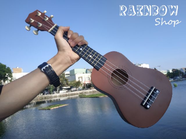 [CÓ VIDEO] ĐÀN UKULELE MÀU SOPRANO 21" GIÁ RẺ (CẦN GỖ)