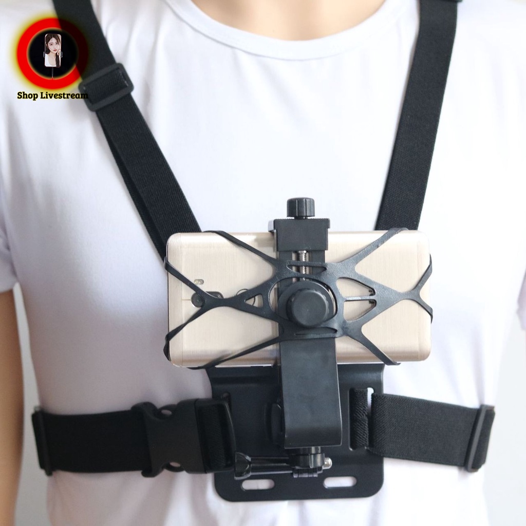 Dây đai đeo điện thoại làm camera hành trình trước ngực sử dụng cho gopro sjcam eken