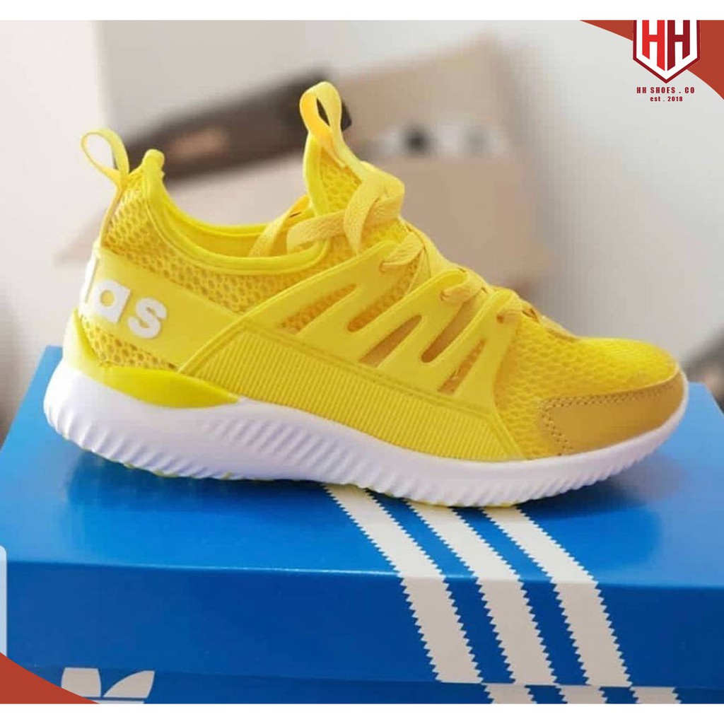 Mới Giày Thể Thao Adidas Tubular Radial Màu Trắng / Vàng / Trắng / Đen Plyp2323 Cho Nữ