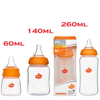 [HÀNG CHÍNH HÃNG] Bình sữa cổ hẹp Wesser 60/140/180ml kèm núm