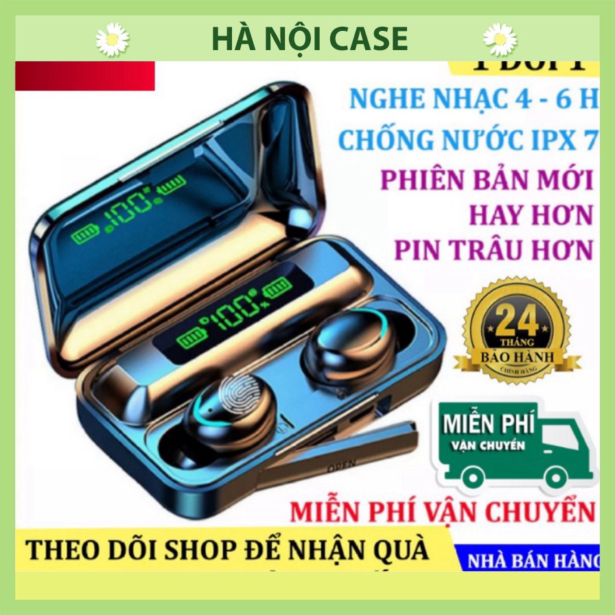 Tai Nghe Bluetooth AMOI F9-5 PRO Quốc Tế Nút Cảm Ứng, Pin Trâu 3500maH, Hiển Thị Pin, Micro HD - Tai nghe k