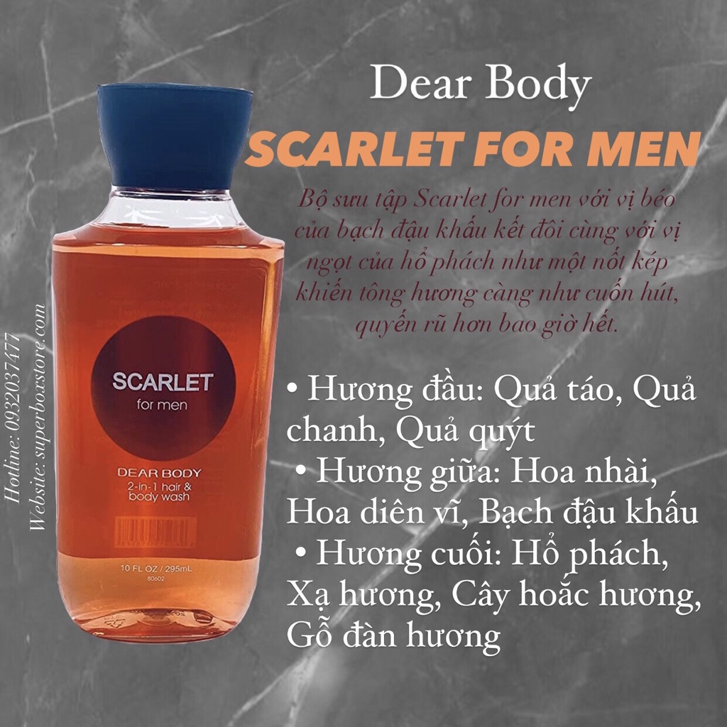 Gel Tắm Nước Hoa - Dear Body 295ml - Dành Cho Nam Superbox Shop
