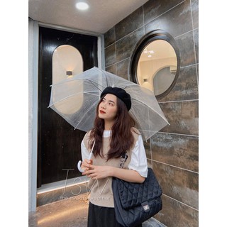 Áo gile len trơn cổ tròn basic