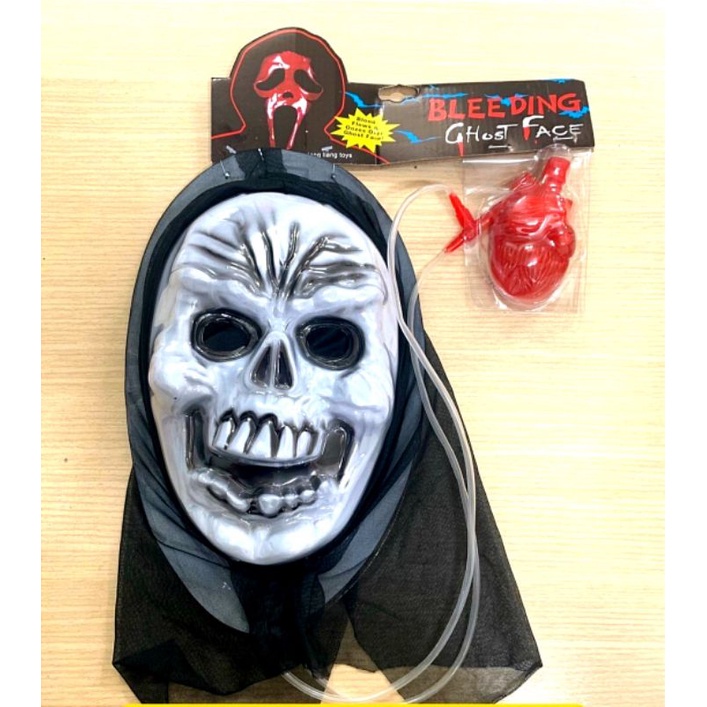 Mặt nạ ma bơm máu. Mặt nạ hoá trang Halloween