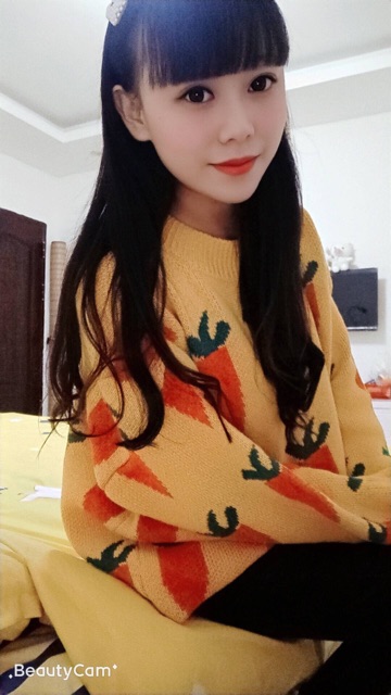 Áo cà rốt siêu xinh-kèm ảnh thật Mã 346