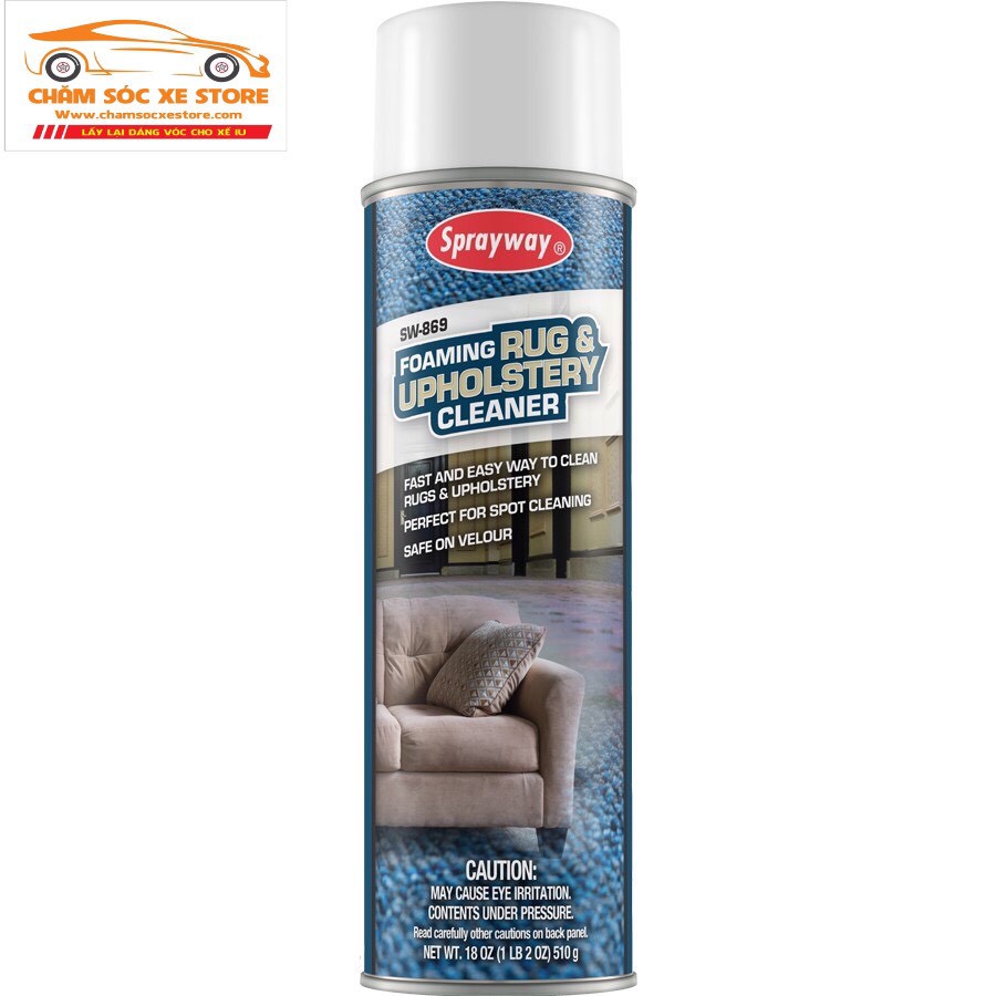 Chai vệ sinh thảm và vải bọc ghế sofa Sprayway Foaming Rug&Upholstery Cleaner 869 510g chamsocxe