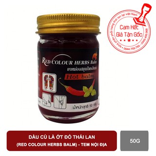 Dầu cù là ớt đỏ nóng thái lan - Red Colour Herbs Balm 50g