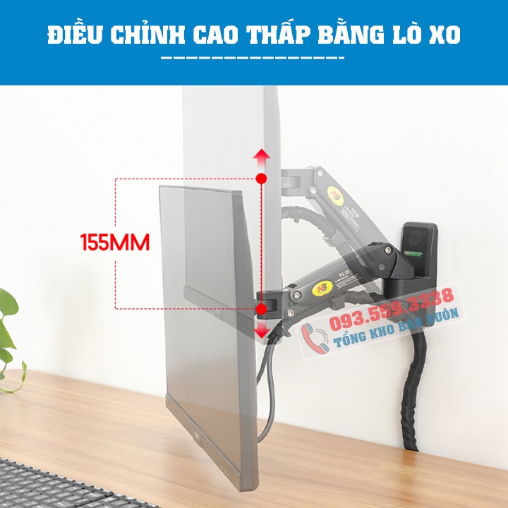NB F120 / Giá Treo Màn Hình F120 17 - 27 Inch / Lắp Đặt Treo Tường Tùy Chỉnh Đa Năng - Giá Treo Tivi Xoay Màn 360 Độ