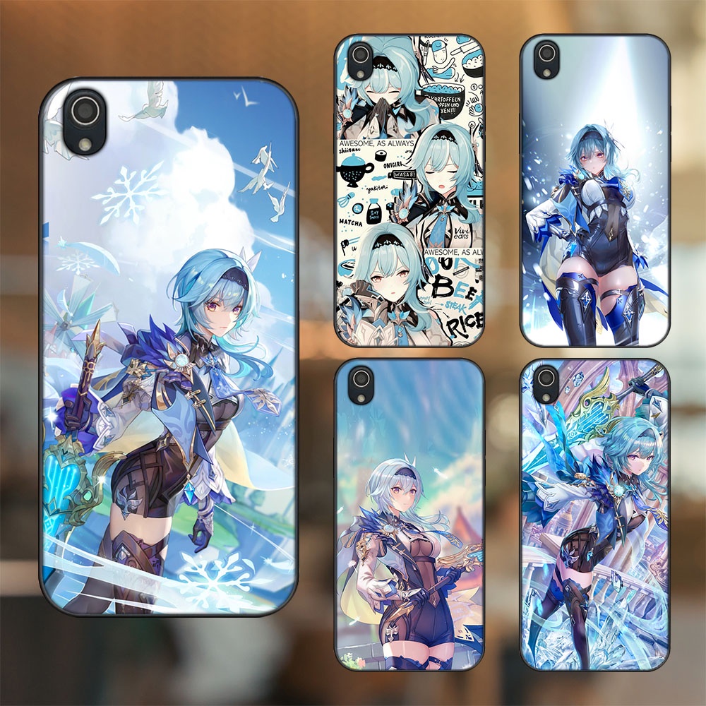 Ốp lưng Vivo Y91c viền đen in hình Eula Genshin Impact