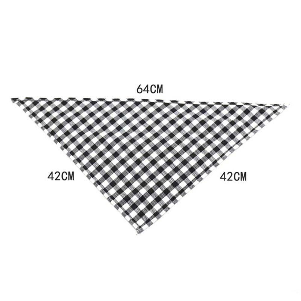 AUGUSTINA Khăn Choàng Cổ Mềm Mại Họa Tiết Sọc Caro Có Thể Điều Chỉnh Cho Cún Cưng