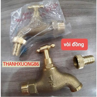 Vòi nước bằng đồng, vòi hồ thau - phi 21, 27