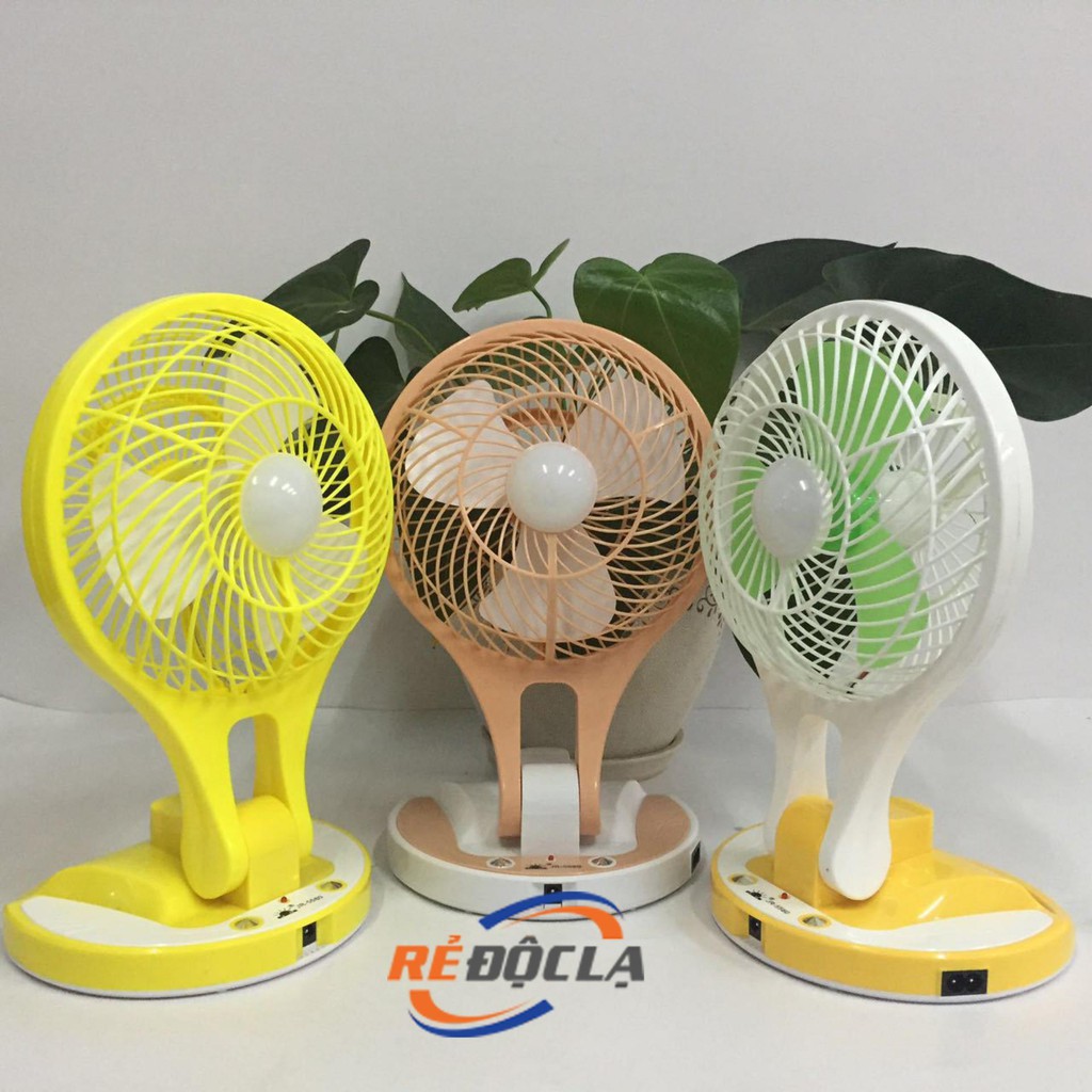 Quạt sạc tích điện Mini Fan 2in1 có đèn chiếu sáng