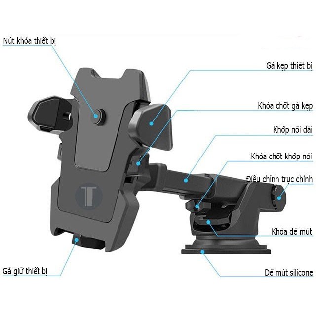 giá đỡ - kẹp điện thoại gắn xe hơi LONG NECK | BigBuy360 - bigbuy360.vn