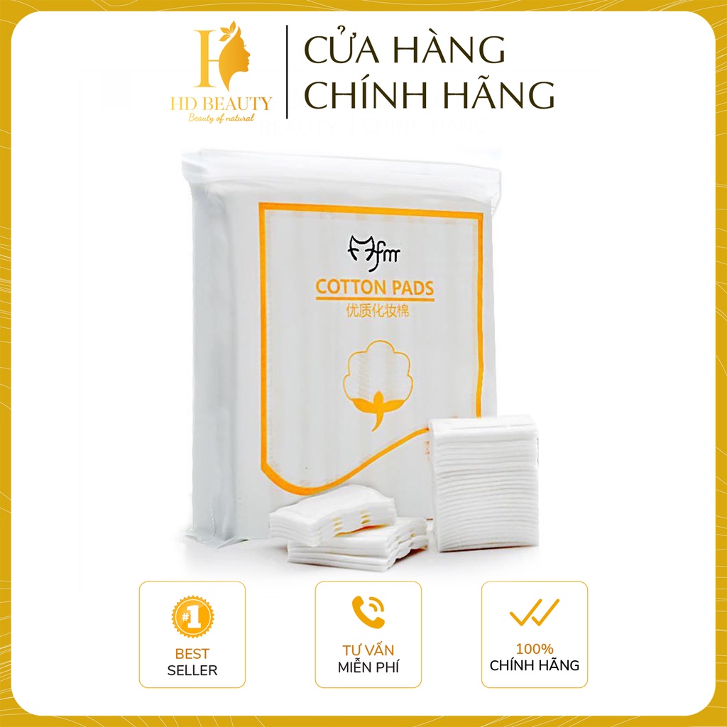 Bông tẩy trang 222 miếng chất cotton mềm mịn, không xù