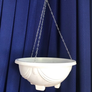 Chậu nhựa chảo treo có dây xích rộng 33cm
